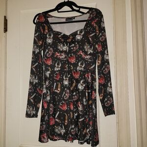 Sourpuss Rare Friday The 13th Print No Longer Made Dress